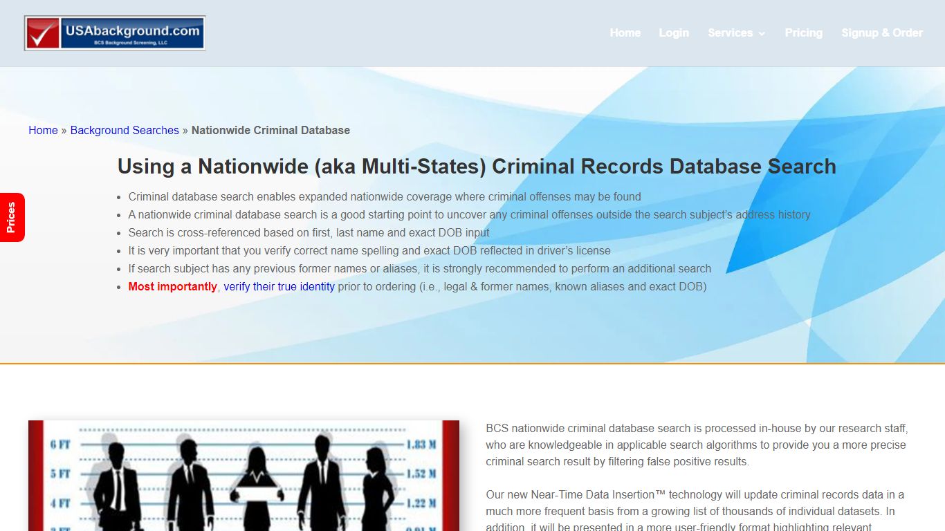 Nationwide Criminal Database Search - USAbackground.com